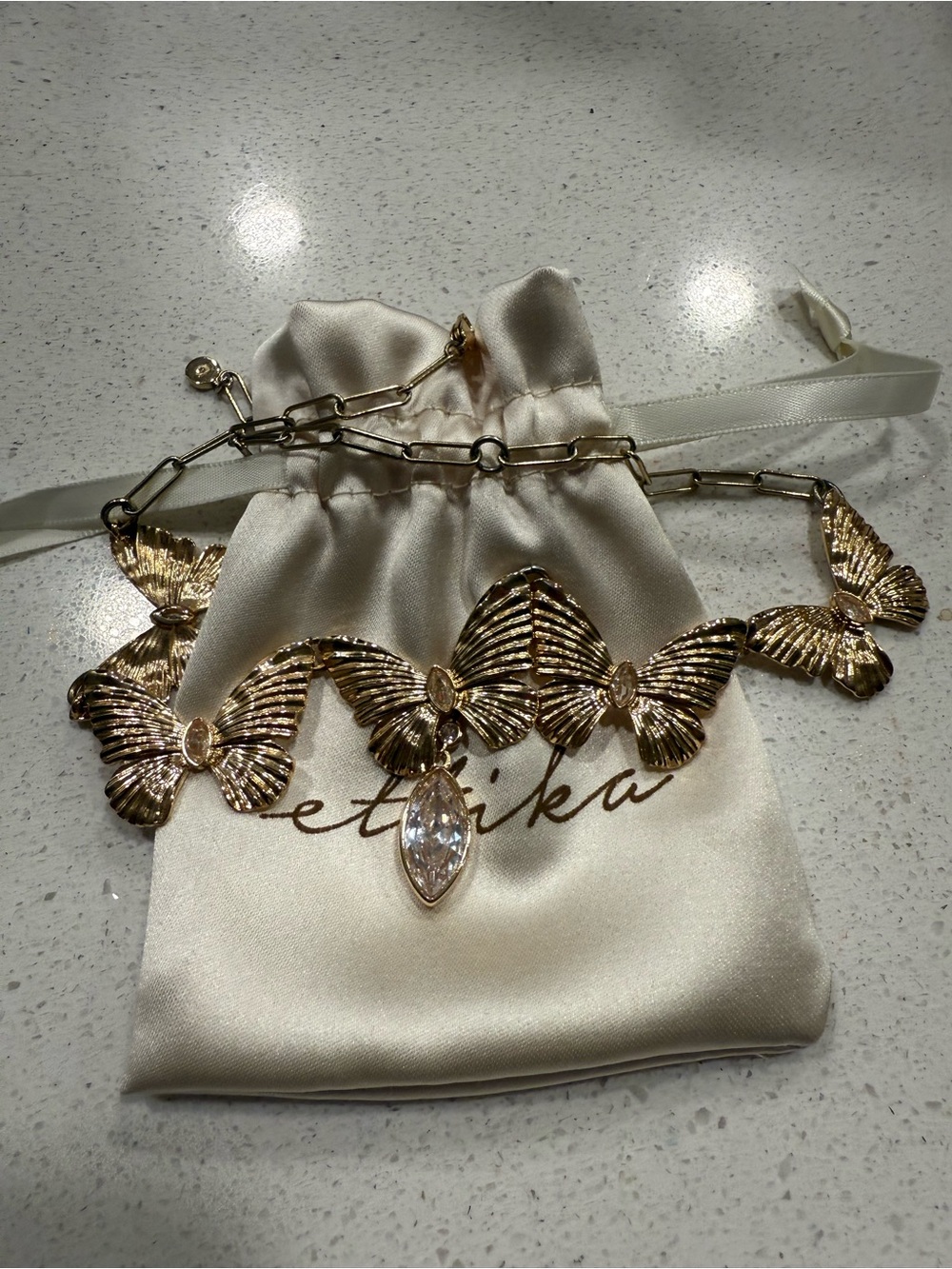 ettika - Butterfly Choker Necklace